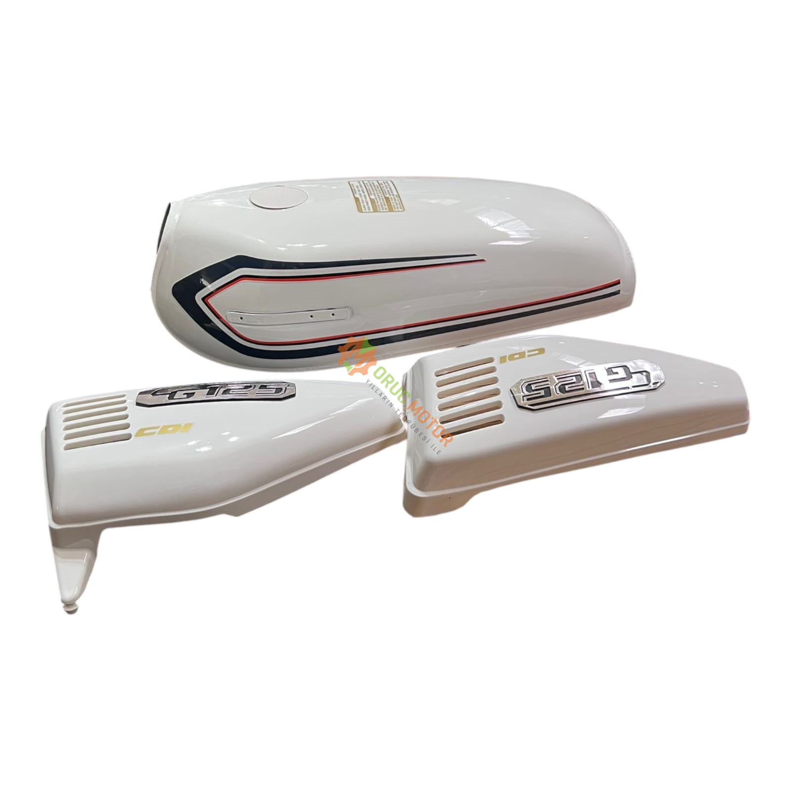 Benzin Deposu" Kesik "Yan Kapak ''Takım'' [ Beyaz ] - CG