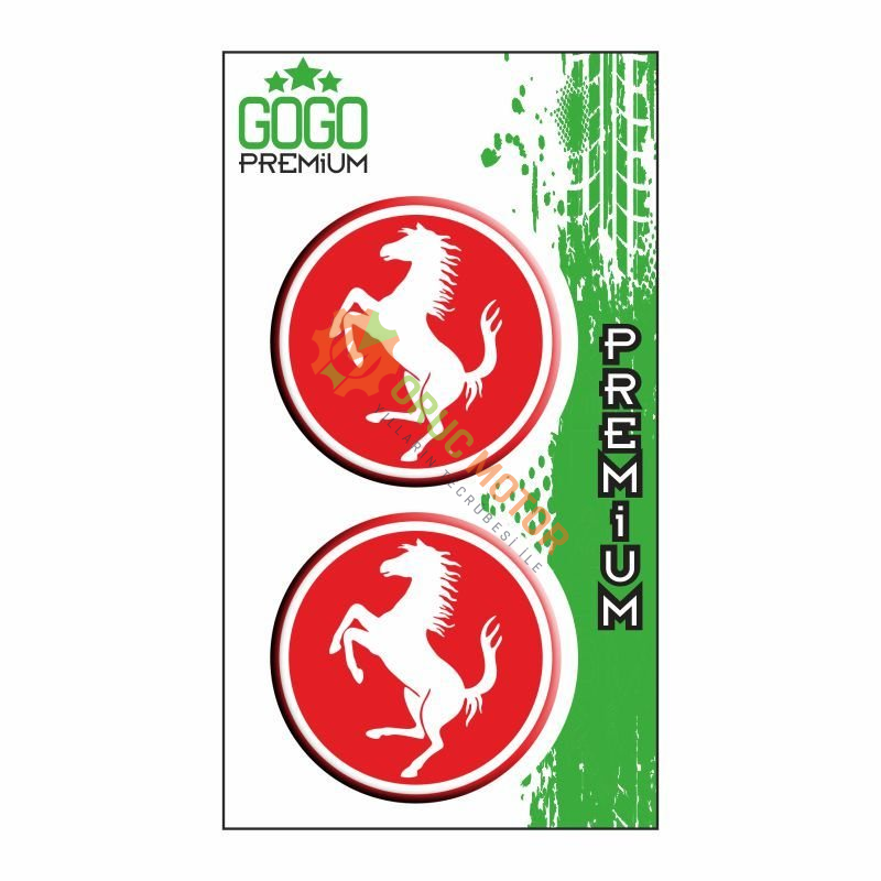 FERRARİ LOGO KIRMIZI İKİLİ DAMLA STİCKER