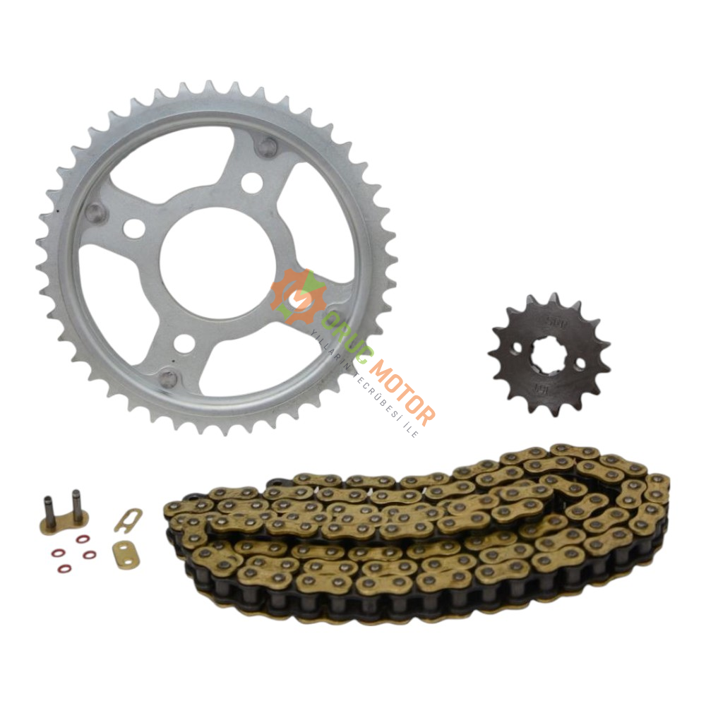 O RİNGLİ ZİNCİR DİŞLİ SET [GOLD] [15T/44T] [428H x 128L] - HONDA CBR 125R - SFR