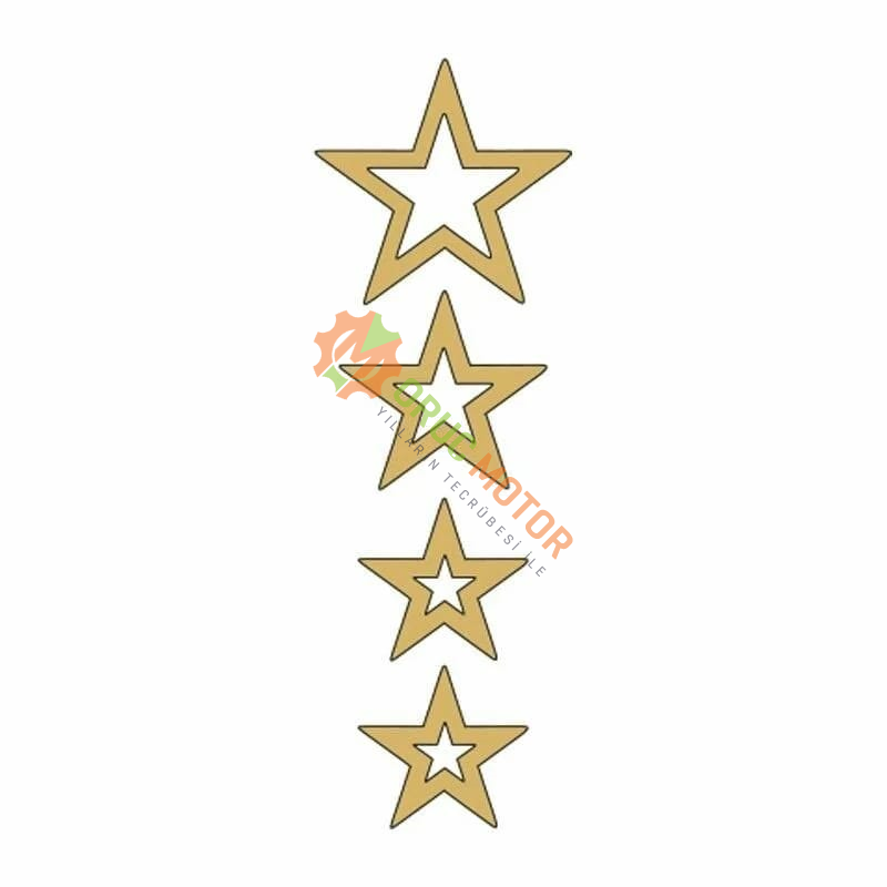 CG GOLD YILDIZLI ÇAMURLUK ÜST STİCKER