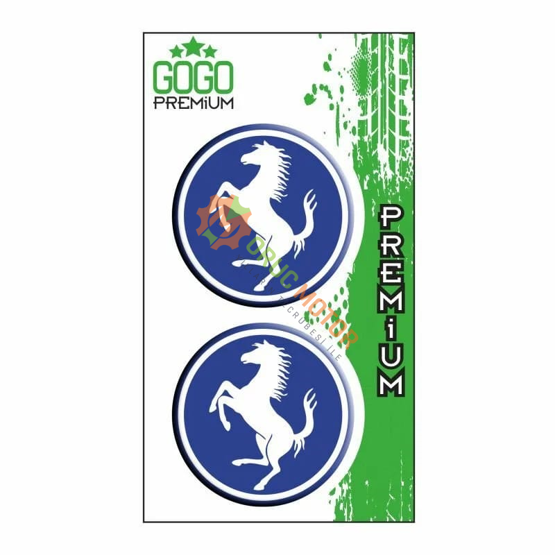 FERRARİ LOGO MAVİ İKİLİ DAMLA STİCKER