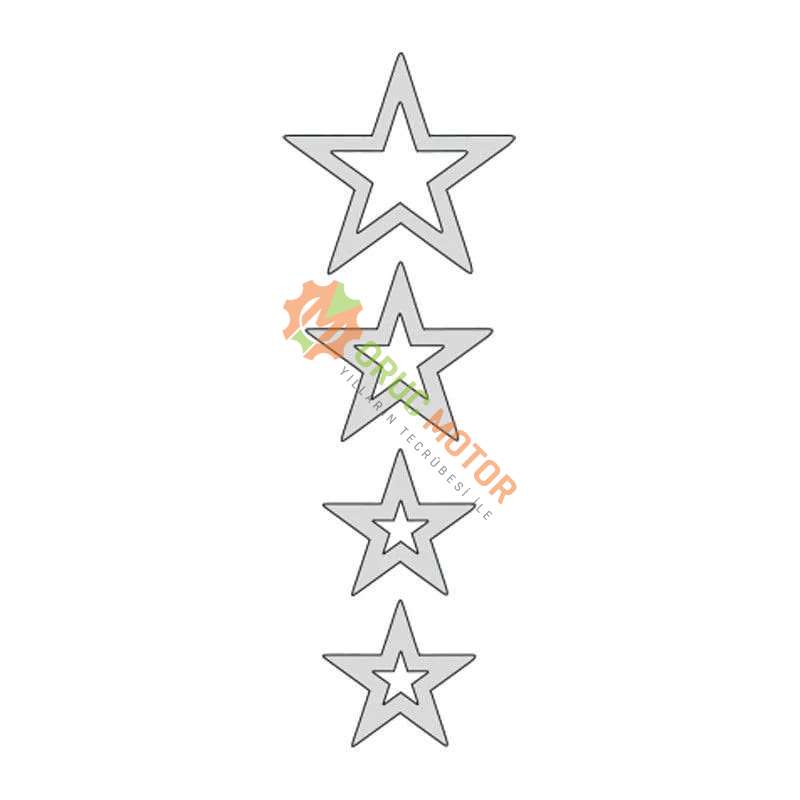 CG NİKEL YILDIZLI ÇAMURLUK ÜST STİCKER