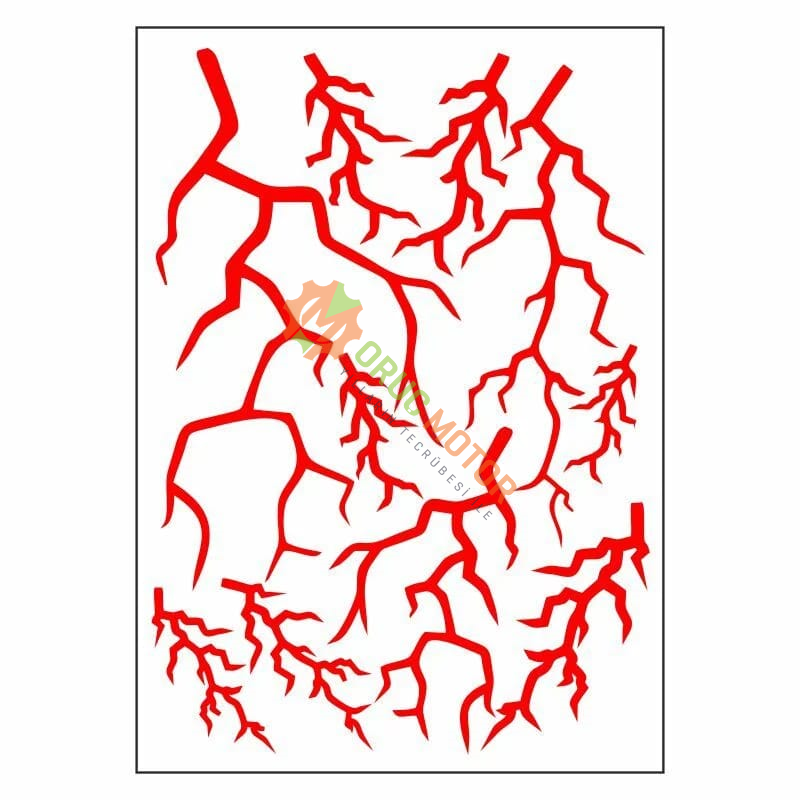 A4 STİCKER 129 TEK PAKET ÇOKLU STİCKER ŞİMŞEK KIRMIZI