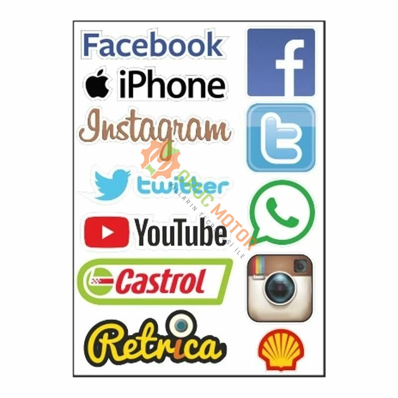 A4 STİCKER 057 TEK PAKET ÇOKLU STİCKER