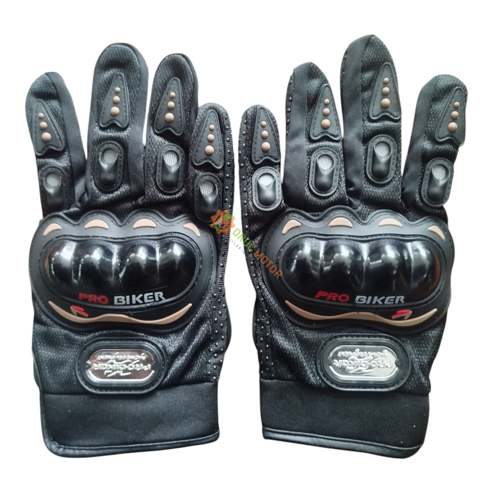 Eldiven ''Siyah Dokunmatik'' [ Tam - Kemikli ] -Probiker