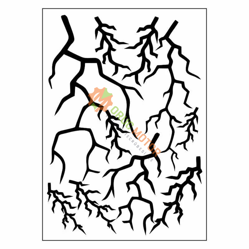 A4 STİCKER 132 TEK PAKET ÇOKLU STİCKER ŞİMŞEK SİYAH
