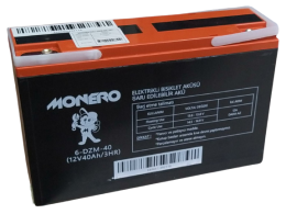 Akü ''267*78*170 mm'' E-BİKE [ 12v - 40Ah ] - MONERO